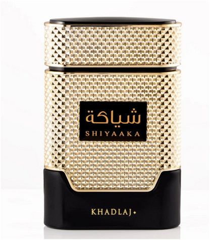 Khadlaj Shiyaaka Gold Eau de Parfum 100ml | Luxury Woody Floral Musky Unisex Fragrance | Long Lasting Perfume Spray