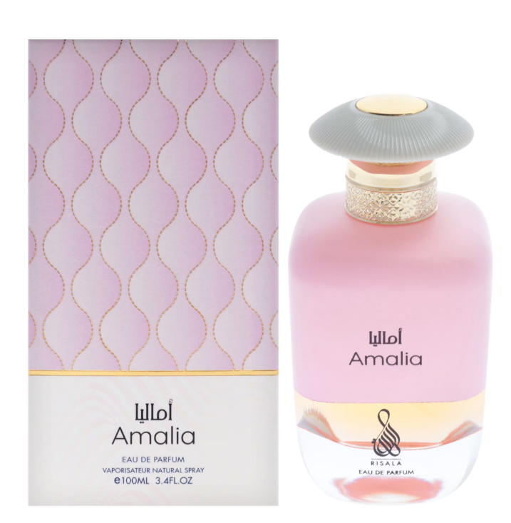 Risala Amalia Eau de Parfum 100ml (3.4 oz) | Floral Fruity Musky Women’s Fragrance | Long Lasting Perfume Spray