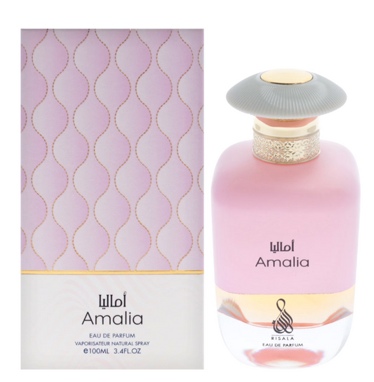 Risala Amalia Eau de Parfum 100ml (3.4 oz) | Floral Fruity Musky Women’s Fragrance | Long Lasting Perfume Spray