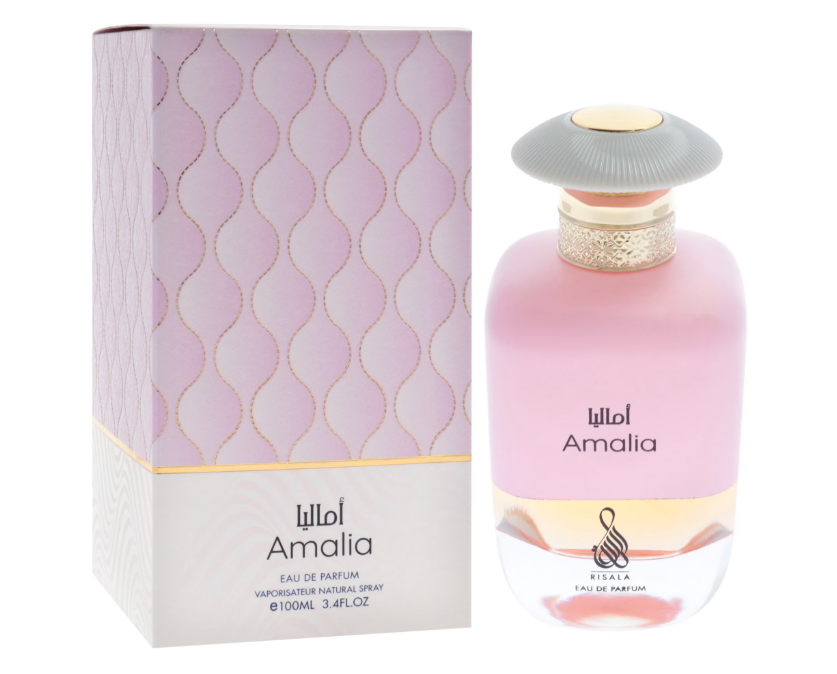 Risala Amalia Eau de Parfum 100ml (3.4 oz) | Floral Fruity Musky Women’s Fragrance | Long Lasting Perfume Spray