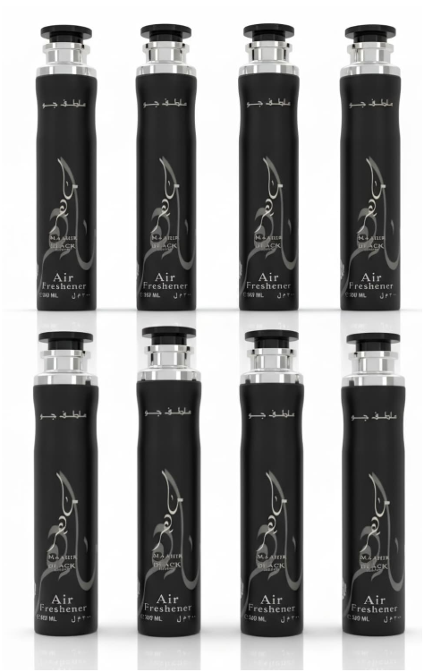 Maahir Black Edition Air Freshener 6 Piece Set | Long Lasting Arabian Home & Car Fragrance | Premium Scent Collection