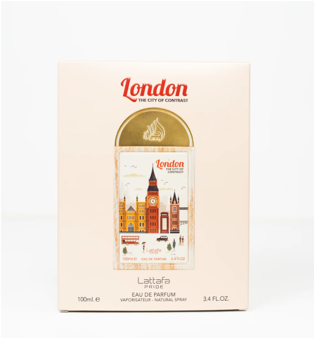 Lattafa Pride London The City of Contrast Eau de Parfum 100ml (3.4 oz) | Woody Spicy Aromatic Unisex Fragrance | Long Lasting Perfume Spray