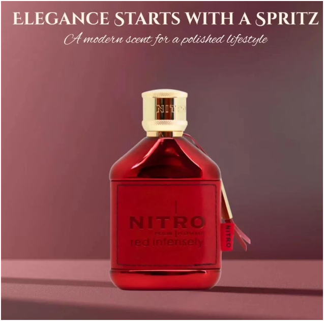 Dumont Nitro Pour Homme Red Intensely Eau de Parfum 100ml (3.4 oz) | Fruity Woody Amber Men's Fragrance | Long Lasting Perfume Spray