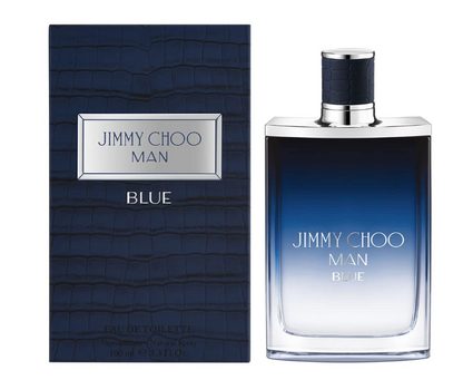 Jimmy Choo Man Blue Eau de Toilette 100ml (3.3 oz) | Fresh Woody Aromatic Men's Fragrance | Long Lasting Cologne Spray