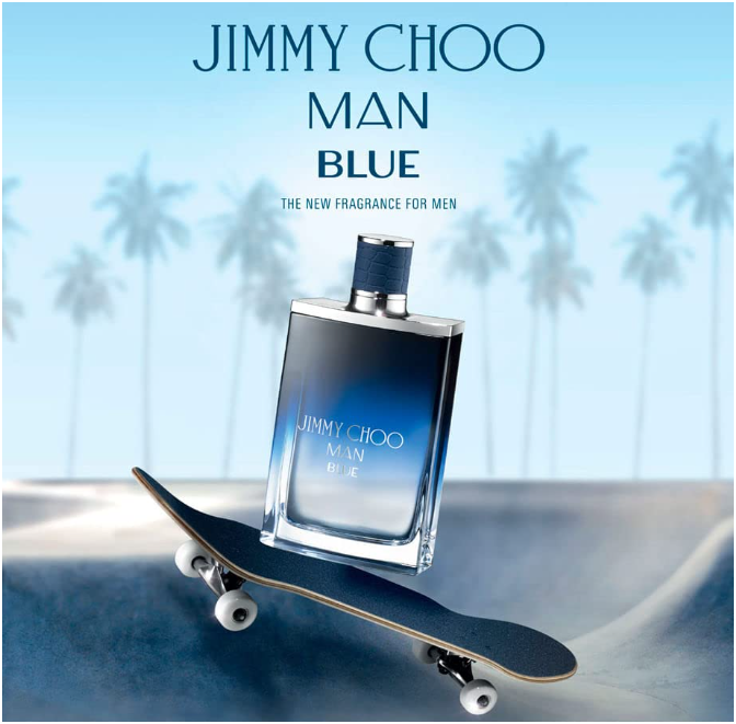 Jimmy Choo Man Blue Eau de Toilette 100ml (3.3 oz) | Fresh Woody Aromatic Men's Fragrance | Long Lasting Cologne Spray