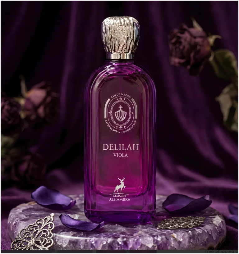 Maison Alhambra Delilah Viola Eau de Parfum 100ml (3.4 oz) | Fruity Floral Musk Women's Fragrance | Long Lasting Perfume Spray
