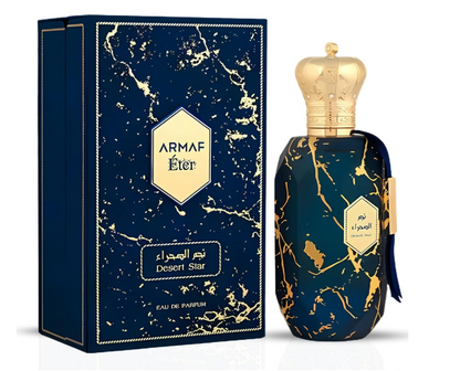 Desert Star Eau de Parfum 100ml (3.4 oz) | Citrus Cashmere Wood Spicy Pink Pepper Unisex Fragrance | Long Lasting Arabian Perfume Spray