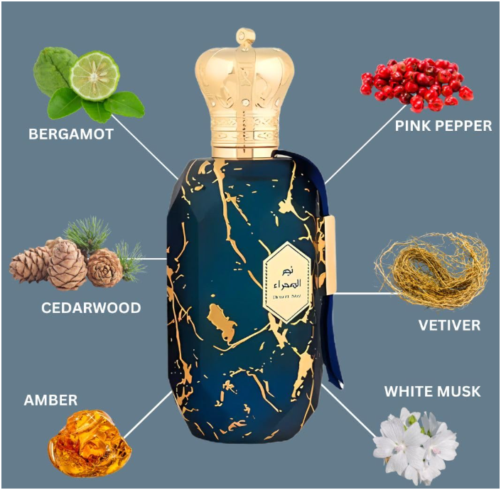 Desert Star Eau de Parfum 100ml (3.4 oz) | Citrus Cashmere Wood Spicy Pink Pepper Unisex Fragrance | Long Lasting Arabian Perfume Spray