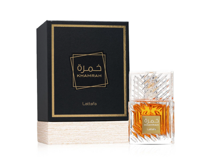 Lattafa Khamrah Eau de Parfum 100ml (3.4 oz) | Sweet Spicy Gourmand Amber Unisex Fragrance | Long Lasting Perfume Spray