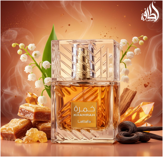 Lattafa Khamrah Eau de Parfum 100ml (3.4 oz) | Sweet Spicy Gourmand Amber Unisex Fragrance | Long Lasting Perfume Spray