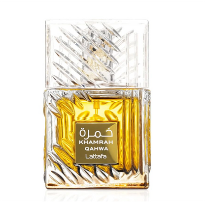 Lattafa Khamrah Qahwa Eau de Parfum 100ml (3.4 oz) | Warm Spicy Vanilla Cinnamon Coffee Gourmand Unisex Fragrance | Long Lasting Perfume Spray