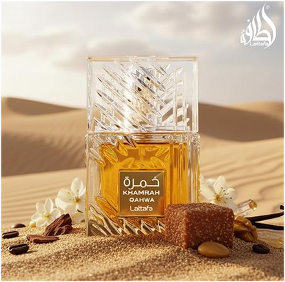 Lattafa Khamrah Qahwa Eau de Parfum 100ml (3.4 oz) | Warm Spicy Vanilla Cinnamon Coffee Gourmand Unisex Fragrance | Long Lasting Perfume Spray