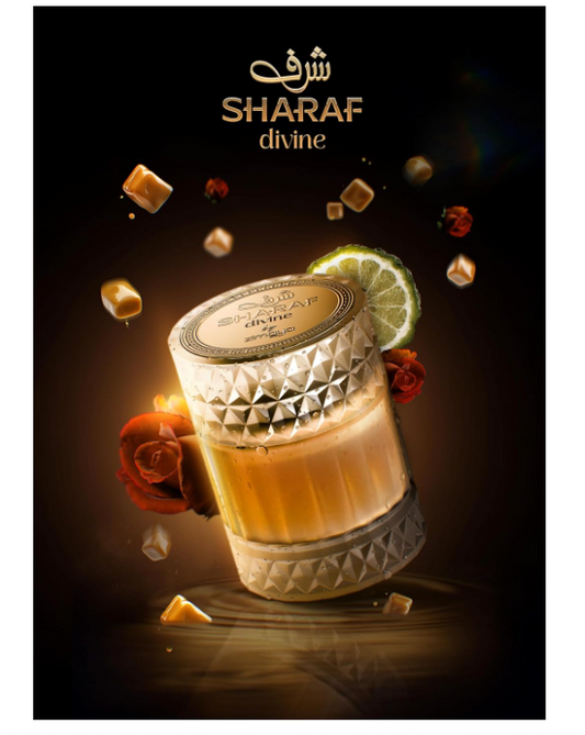 Zimaya Sharaf Divine Extrait de Parfum 100ml (3.4 oz) | Sweet Spicy Gourmand Vanilla Unisex Fragrance | Long Lasting Perfume Spray