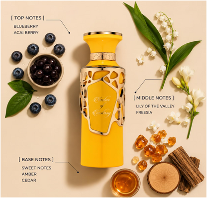 Fragrance World Nectar of Ecstasy Eau de Parfum 100ml (3.4 oz) | Sweet Fruity Floral Gourmand Unisex Fragrance | Long Lasting Perfume Spray