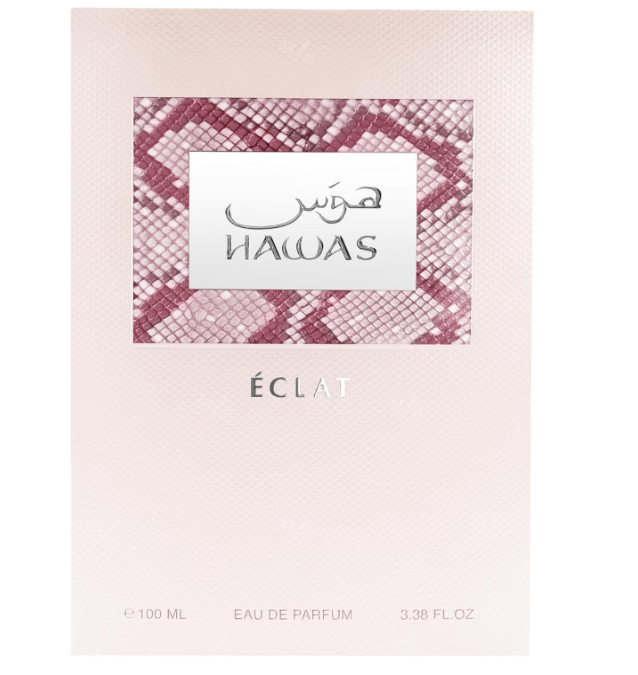 Rasasi Hawas Eclat Eau de Parfum 100ml (3.4 oz) | Fruity Floral Musk Women's Fragrance | Long Lasting Perfume Spray