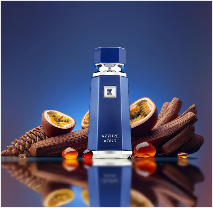 Fragrance World French Avenue Azzure Aoud Eau de Parfum 100ml (3.4 oz) | Oud Woody Amber Men's Fragrance | Long Lasting Perfume Spray