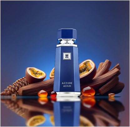 Fragrance World French Avenue Azzure Aoud Eau de Parfum 100ml (3.4 oz) | Oud Woody Amber Men's Fragrance | Long Lasting Perfume Spray