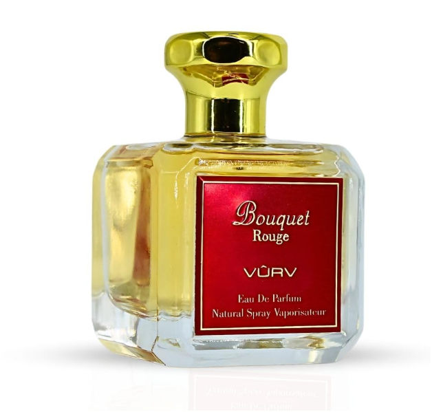 Vurv Bouquet Rouge Eau de Parfum 100ml (3.4 oz) | Bold Spicy Saffron Amberwood Cedar Women's Fragrance | Long Lasting Arabian Perfume Spray