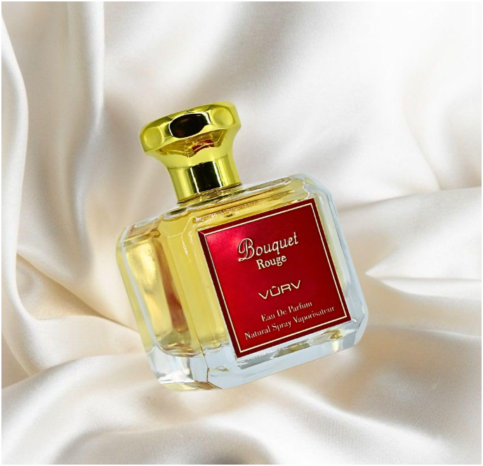Vurv Bouquet Rouge Eau de Parfum 100ml (3.4 oz) | Bold Spicy Saffron Amberwood Cedar Women's Fragrance | Long Lasting Arabian Perfume Spray
