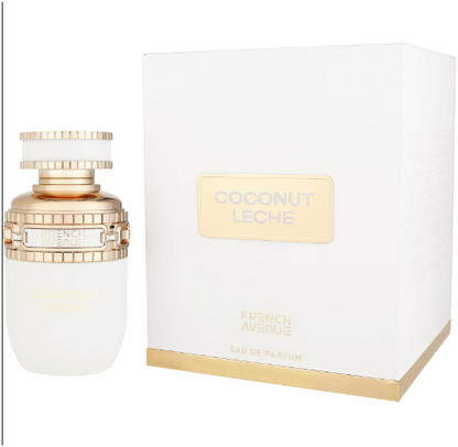 French Avenue Coconut Leche Eau de Parfum 100ml (3.4 oz) | Creamy Coconut Vanilla Gourmand Unisex Fragrance | Long Lasting Perfume Spray