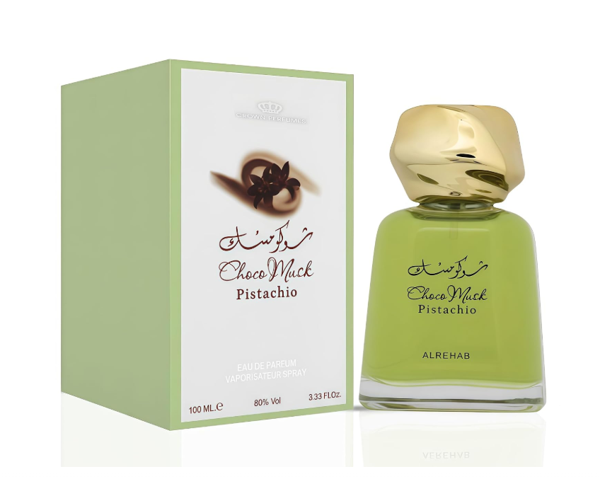 Al Rehab Choco Musk Pistachio Perfume | Sweet Gourmand Pistachio Chocolate Fragrance | Long Lasting Perfume