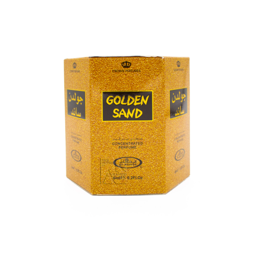 Al Rehab Golden Sand Perfume Oil 6ml x 6 Pack | Warm Caramel Vanilla Amber Unisex Fragrance | Long Lasting Roll-On Perfume Oil