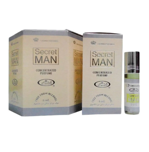 Al Rehab Secret Man Concentrated Perfume Oil 6ml x 6 Pack | Citrus Fruity Spicy Men's Fragrance | Long Lasting Roll-On Perfume Oil