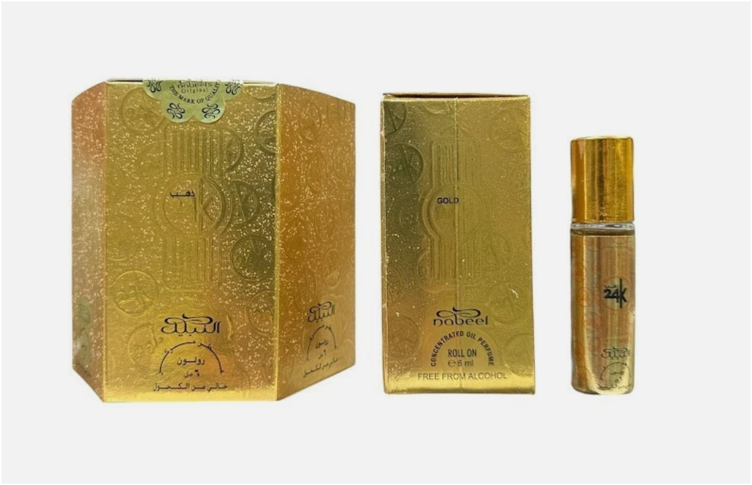 Nabeel Concentrated Perfume Oil 6ml x 6 Pack | Long Lasting Arabian Roll-On Fragrance | Alcohol-Free Perfume Oil