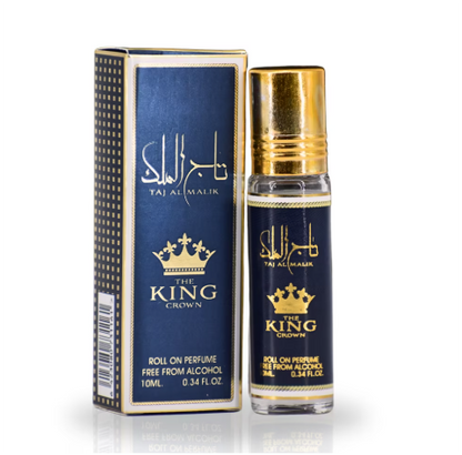Ard Al Zaafaran Taj Al Malik The King Crown Concentrated Perfume Oil 10ml x 12 Pack | Citrus, Spicy, Woody & Cocoa | Roll-On Fragrance