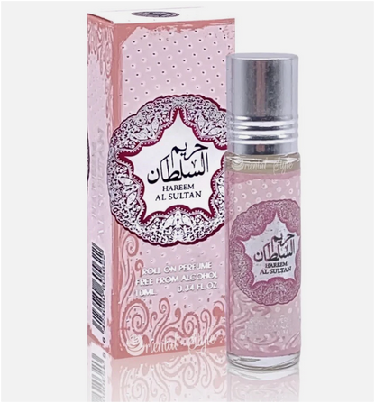 Ard Al Zaafaran Hareem Al Sultan Concentrated Perfume Oil 10ml x 12 Pack | Red Apple, Dark Chocolate, Peony, Vanilla & Musk | Roll-On Fragrance