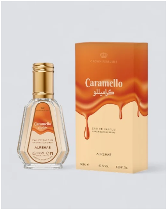 Al Rehab Caramello Eau de Parfum 50ml (1.69 oz) | Pistachio, Almond, Caramel & Vanilla Gourmand Fragrance | Unisex Perfume Spray