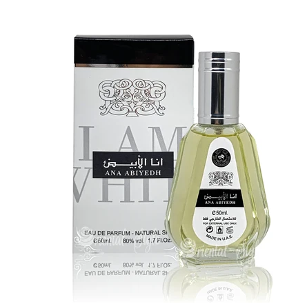 Ard Al Zaafaran I Am White (Ana Abiyedh) Eau de Parfum 50ml (1.69 oz) | White Musk, Vanilla, Saffron & Oud | Unisex Fragrance