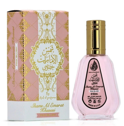 Ard Al Zaafaran Shams Al Emarat Khususi Pink Blush Eau de Parfum 50ml (1.7 oz) | Raspberry, Marshmallow, Strawberry, Coconut & Vanilla | Sweet Gourmand Fragrance