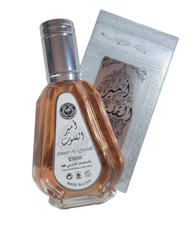 Ard Al Zaafaran Ameer Al Quloob Eau de Parfum 50ml (1.69 oz) | Apple, Mandarin, Cardamom, Tonka Bean & Sandalwood | Men's Fragrance