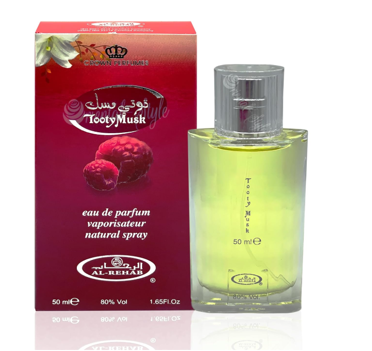 Al Rehab Tooty Musk Eau de Parfum 50ml (1.65 oz) | Raspberry, Blackberry, White Musk & Vanilla | Fruity Floral Unisex Perfume Spray