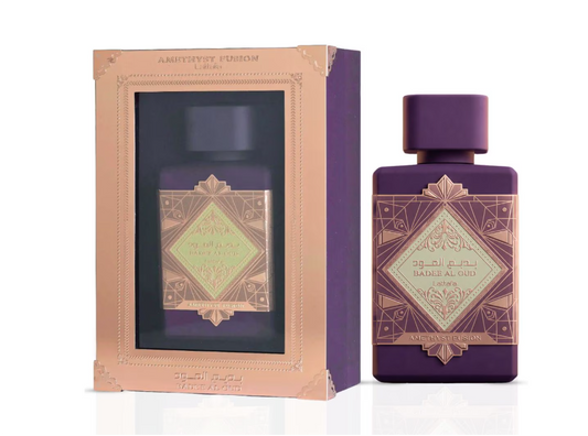 Lattafa Bade’e Al Oud Amethyst Fusion Eau de Parfum 100ml (3.4 oz) | Rum, Amaretto, Mandarin, Caramel, Vanilla & Sandalwood | Unisex Fragrance