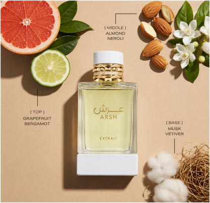 French Avenue Arsh Extrait Eau de Parfum 100ml (3.4 Fl Oz) | Fresh, Fruity, Floral & Woody Notes | Unisex Fragrance