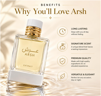 French Avenue Arsh Extrait Eau de Parfum 100ml (3.4 Fl Oz) | Fresh, Fruity, Floral & Woody Notes | Unisex Fragrance