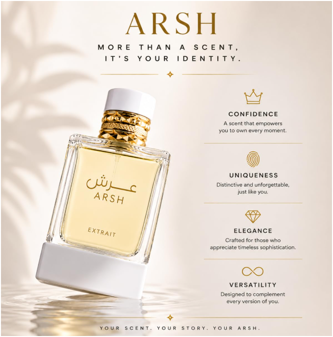 French Avenue Arsh Extrait Eau de Parfum 100ml (3.4 Fl Oz) | Fresh, Fruity, Floral & Woody Notes | Unisex Fragrance