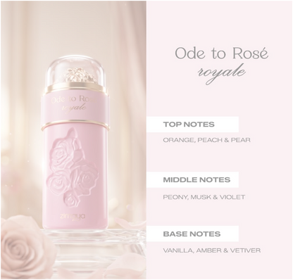 Zimaya Ode To Rose Royale Eau de Parfum for Women, 100ml (3.4 Fl Oz), Floral Fruity Fragrance with Orange, Peach, Pear, Peony, Violet, Musk, Vanilla, Amber & Vetiver