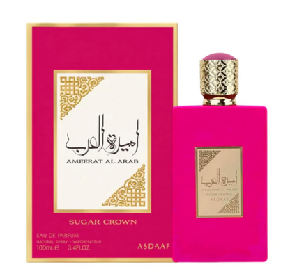 Lattafa Ameerat Al Arab Sugar Crown Eau de Parfum for Women, 100ml (3.4 Fl Oz), Sweet Floral Fruity Fragrance with Fruity, Floral, Vanilla, Musk & Woody Accords