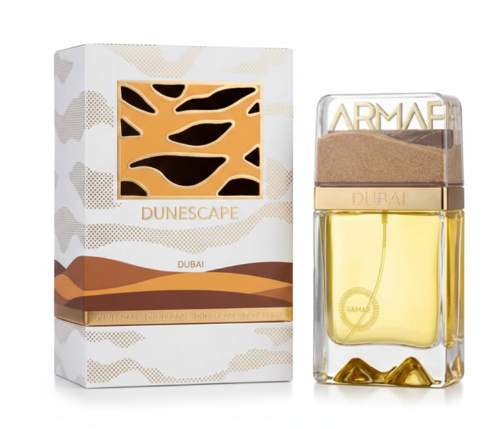 Armaf Dunescape Dubai Eau de Parfum for Men, 100ml (3.4 Fl Oz), Woody Aromatic Fragrance with Fresh Citrus, Aromatic, Spicy, Woody, Amber & Musk Accords
