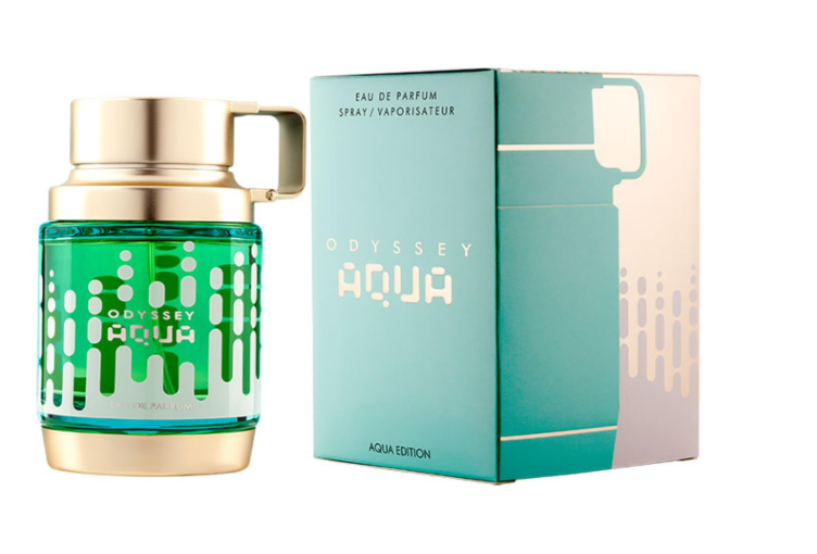 Armaf Odyssey Aqua Aqua Edition Eau de Parfum for Men, 100ml (3.4 Fl Oz), Fresh Aquatic Aromatic Fragrance with Citrus, Mint, Lavender, Ginger, Spices, Sandalwood, Patchouli, Musk & Amber