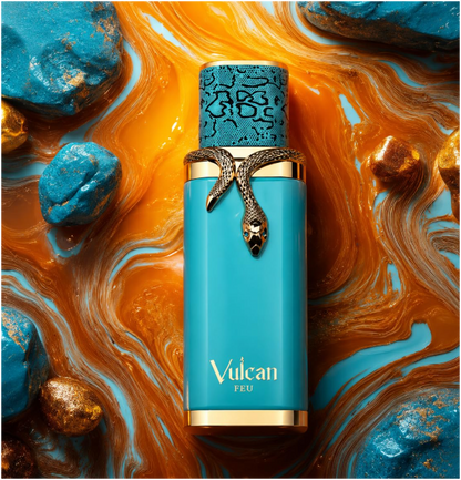 French Avenue Vulcan Feu Eau de Parfum for Unisex, 100ml (3.4 Fl Oz), Warm Amber Woody Fragrance with Spicy, Sweet, Woody, Amber & Musk Accords