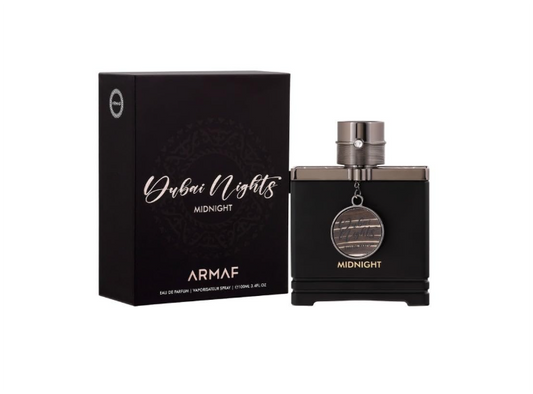 Armaf Dubai Nights Midnight Eau de Parfum for Men, 100ml (3.4 Fl Oz), Amber Woody Fragrance with Citrus, Spicy, Floral, Vanilla, Amber & Musk Accords