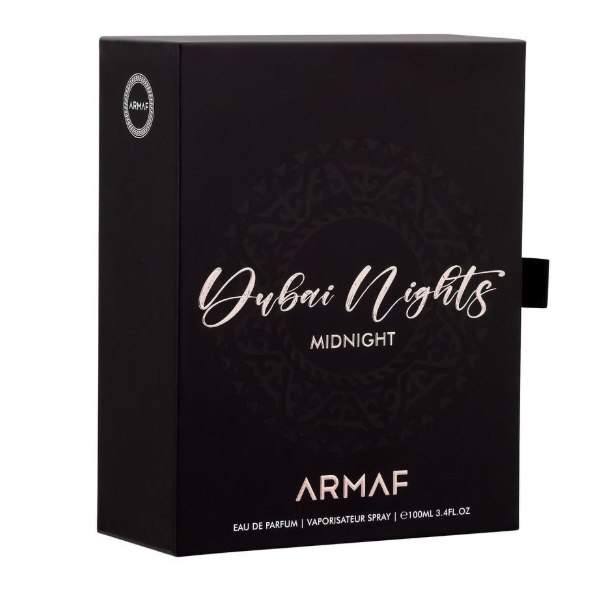 Armaf Dubai Nights Midnight Eau de Parfum for Men, 100ml (3.4 Fl Oz), Amber Woody Fragrance with Citrus, Spicy, Floral, Vanilla, Amber & Musk Accords