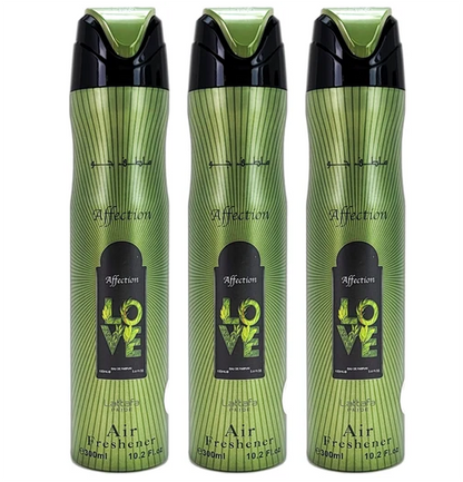 Lattafa Affection Air Freshener 3 Pc Combo, Fragrance Air Freshener Set for Home, Car & Office, Floral Fruity Scent, 3-Piece Freshener Set