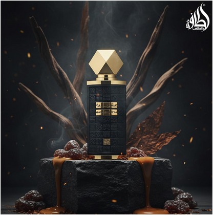 Lattafa Mashrabya Eau de Parfum Spray 100ml (3.4 Fl Oz) | Apple Shisha, Pink Pepper, Tobacco, Cinnamon, Dates, Oud Smoke, Vanilla & Caramel | Unisex Fragrance