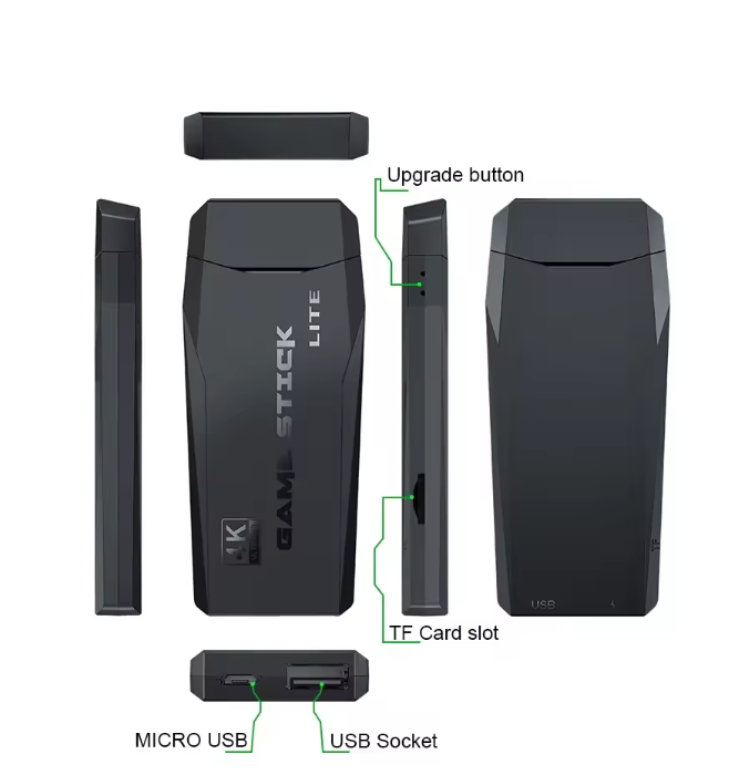 M8 Mini Video Game Console GS5 USB Stick Wireless Handheld Player, Built-In 3500 Games, HD TV Output, Portable Retro Gaming System
