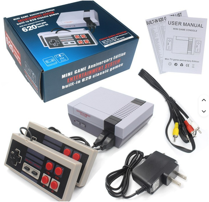 New HD 620 Game Console Super Mini, Built-In 620 Classic Games, TF Card Support, TV Output, Compact Retro Gaming System